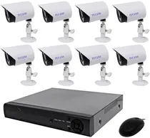 Kit de Vigilância Tucano K16 com 8 Câmeras e DVR de 16 Canais Full HD 1200TVL Wi-Fi