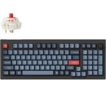 Teclado Gamer Mecânico Keychron V5 Max RGB Sem Fio Switch Vermelho - Carbon Black (Inglês)