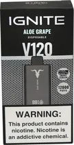 Vape Descartável Ignite V120 Aloe Grape 12000 Puffs