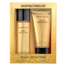 Kit Women'Secret Gold Seduction Body Mist 85ML + Body Lotion 90ML - Feminino