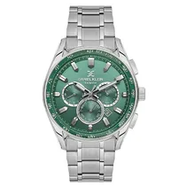 Relogio Analógico Masculino Daniel Klein DK.1.13901-2 Exclusive Gents / Pulseira de Aço Inoxidável - Prata/Verde