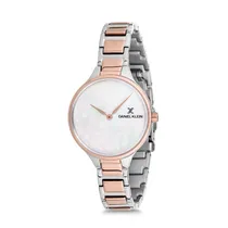 Relógio Analógico Feminino Daniel Klein Fiord DK12196-3 - Prata e Rosa Ouro