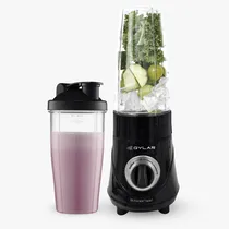 Mini Liquidificador Eletrico Qylar Blender Twist QY-1602 / 350W / 750ML / 2 Velocidades + Pulsar / 2 Copos / 220-240V ~ 50/ 60HZ - Preto  Mini Liquid...