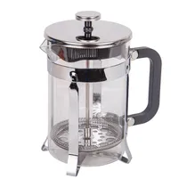 Cafeteira Prensa Francesa Cremeira Em Vidro e Aço Inox.