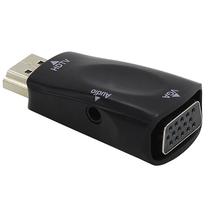 Adaptador HDMI Macho A VGA Hembra com Audio - Preto