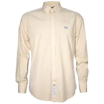 Camisa La Martina Masculino Lisa 05 XL Khaki Regular