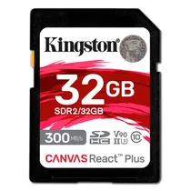 Cartão de Memória Kingston Canvas React Plus SDR2/32GB - 32GB - SD - 300MB/s