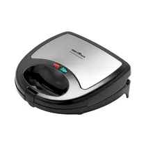 Sandwichera Grill Britania BGR30 3 En 1 750W 220V Negro - Plata