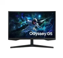 Monitor Samsung Gaming Odyssey G5 G55C LS27CG552ENXZA Curvo 27" 2K QHD (2560 X 1440), 1MS, 165HZ 1XHDMI 2.2, 1XDISPLAYPORT 1.2, 1XCONECTOR de Audio, 1X USB-A, AMD Freesync, Preto|