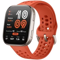 Smartwatch Amazfit Bip 6 A2435 com GPS/Bluetooth - Dourado/Vermelho