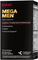 GNC Vitamina Mega Men 180 Caps Plastico Negro