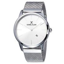 Relogio Analogico Daniel Klein Premium DK11834-3 Masculino, Metal - Prata e Branco