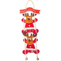 Enfeite Pendurado de Renas Merry Christmas 19 CM X 22 CM