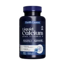 Calcio 1200MG + Vitamina D3 Earth’s Creation 60 Softgels