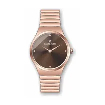 Relógio Analógico Feminino Daniel Klein Premium DK11681A-5 - Rosa Ouro
