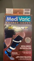Servisalud Medias Unisex Deportiva Con Hilado de Cobre Rodilla Negro/Rojo s Plastico s/C