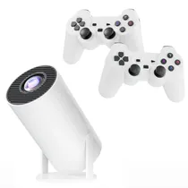 Game Projetor X2 / 2 Em 1 / com 2 Controles / 4K / 3D Games / Wifi / Bluetooth / Ultra HD - Branco