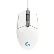 Mouse Logitech G203 Lightsync RGB Gamer USB - Branco