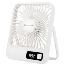 Ventilador Portátil Ecopower EP-V102 3.5W/3.7V/5V/Recarregável - Branco  Ventilador ...