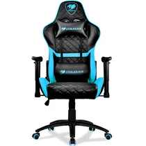 Cadeira de Escritório Gamer Cougar Armor One 2D - Preto/Azul Céu