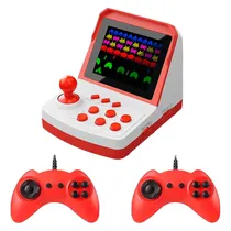 Console Retro Arcade A6 Plus Tela 3.5" 912 Jogos + 2 Controles - Branco e Vermelho