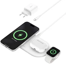 Carregador Wireless Belkin Boostcharge Pro 3IN1 QI2 15W WIZ022VFWH - Branco