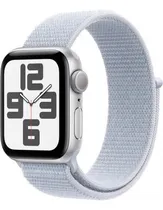 Apple Watch Se 2 MXEE3LL/A - Bluetooth - Wi-Fi - GPS - 40MM - Silver Aluminum/Blue Cloud Sport Loop