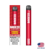 Vape Pod Descartável Breeze Plus Edition 800 Puffs 3.5ML / 5% Nic / 650MAH - Cherry Lemon