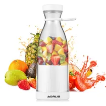 Mini Liquidificador Portátil Recarregável Aorlis AO-78226 / 380ML / 40W - Branco