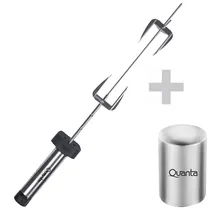 Espeto Giratorio Quanta BBQ Perfect QTEGE102 6K - Prata + Abridor QTAGM01