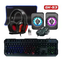 Teclado USB Gamer Kit 5EN1 Sate GK-53 Portugues Negro  Teclado USB...