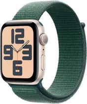 Apple Watch SE2 (GPS) Caixa Alumínio Starlight 44MM Pulseira Sport Loop Lake Green MXEW3LL