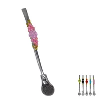 Bombilla para Copo Matero ( Desenho Flor)