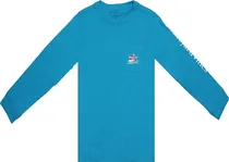 Outlet Camiseta Manga Longa Vineyard Vines Kids 3V012542 Masculina - Turquesa