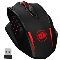 Mouse Gaming Sem Fio Redragon Impact Elite M913 USB Até 16.000 Dpi com Backlight RGB - Preto