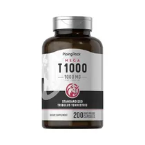 Suplemento Piping Rock Mega T1000 Tribulus Max 1000MG 200 Cápsulas