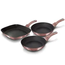 Jogo de Frigideiras Berlinger Haus Antiaderente Rosa 3PCS