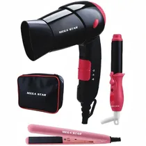Kit Mega Star GWB056KIT Secador 1200W+Alisador+Modelador Bivolt 50/60HZ