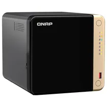 Servidor Nas Storage Qnap TS-464 Intel Celeron N5095 4 de 2.9GHZ / 8GB de Ram / 4 Baias / USB / Lan - Preto