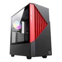 Gabinete Gamemax Contac Coc BR Black-Red  Gabinete Ga...