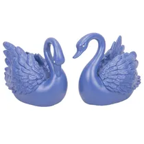 Cisne Decorativo de Resina 2PZS Azul