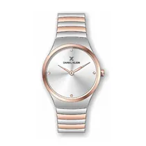 Relógio Analógico Feminino Daniel Klein Premium DK11681A-4 - Prata e Rosa Ouro