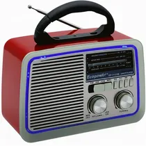 Rádio Ecopower EP-F121B USB/SD/FM/AM - Vermelho
