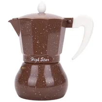 Cafeteira Italiana de Alumínio 6 Xícara 300ML Marron Oscuro