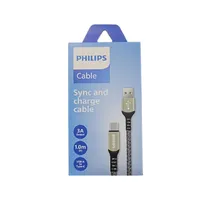 Cable Philips DLC5001AG/70 USB A Usbc 1 Metro - Black/Silver  Cable Phili...