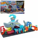 Mattel Vehiculos 1HOT Wheels City Lavado de Autos Mega Tiburón Detalles En El Producto 3+ Multicolor