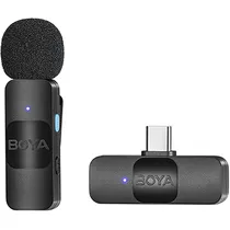 Microfone Boya BY-V10 USB-C 1TX+1RX Black  Microfone B...
