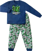 Pijama ST.Jacks Minecraft 3080171302 - Masculina (2 Peças)
