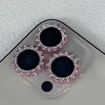 Smart Vision Protector de Camara iPhone 16/Plus Diamante Pinky