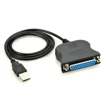 Cabo USB p/ Paralelo (Femea) Preto  Cabo USB p/...